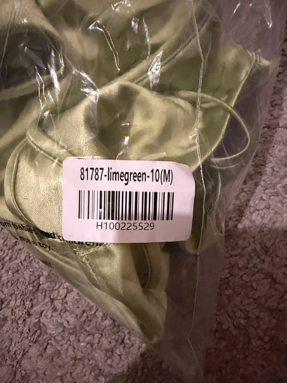 Hello Molly— We’re in style satin mini dress lime - Picture 5 of 5